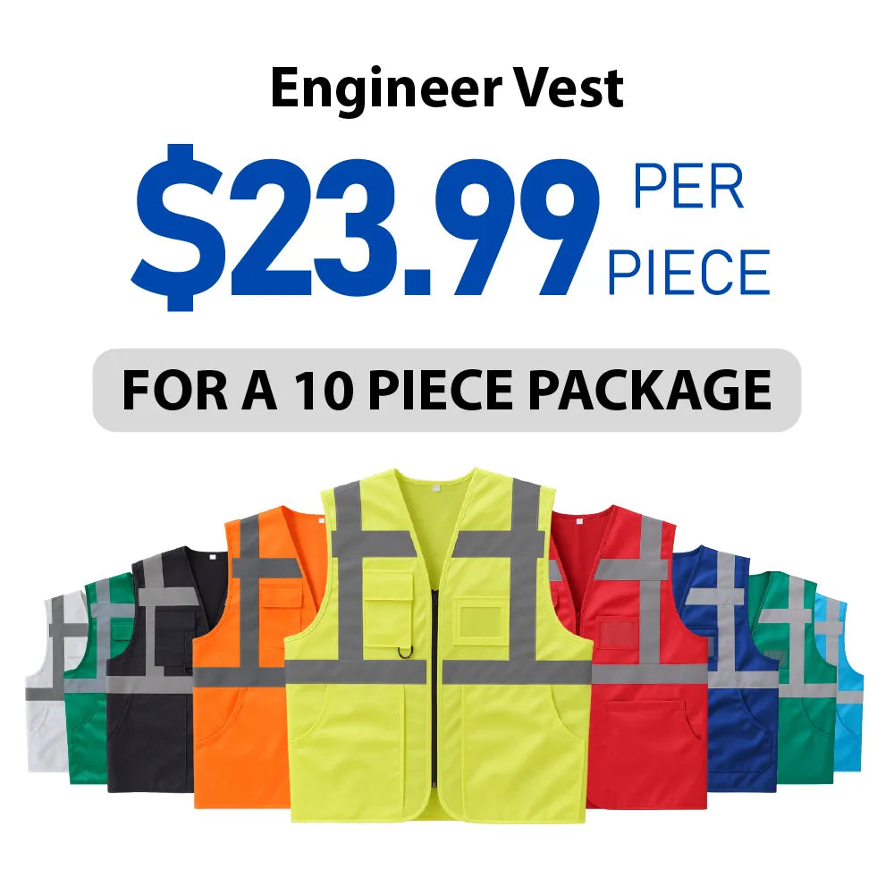 Safety Vest - 10 Pieces